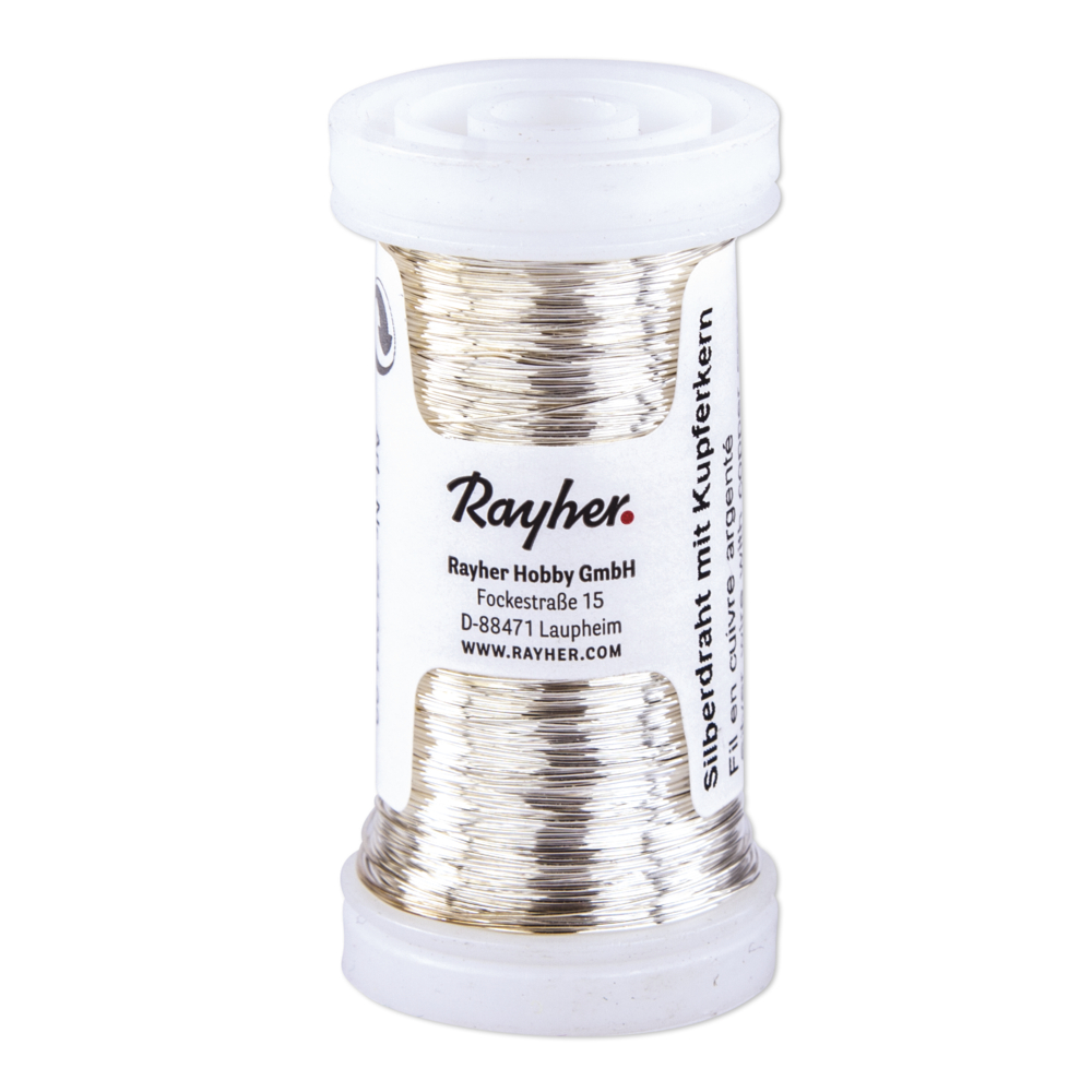 Rayher Kupferkern Basteldraht silber 0,4 mm 100m - Image 2