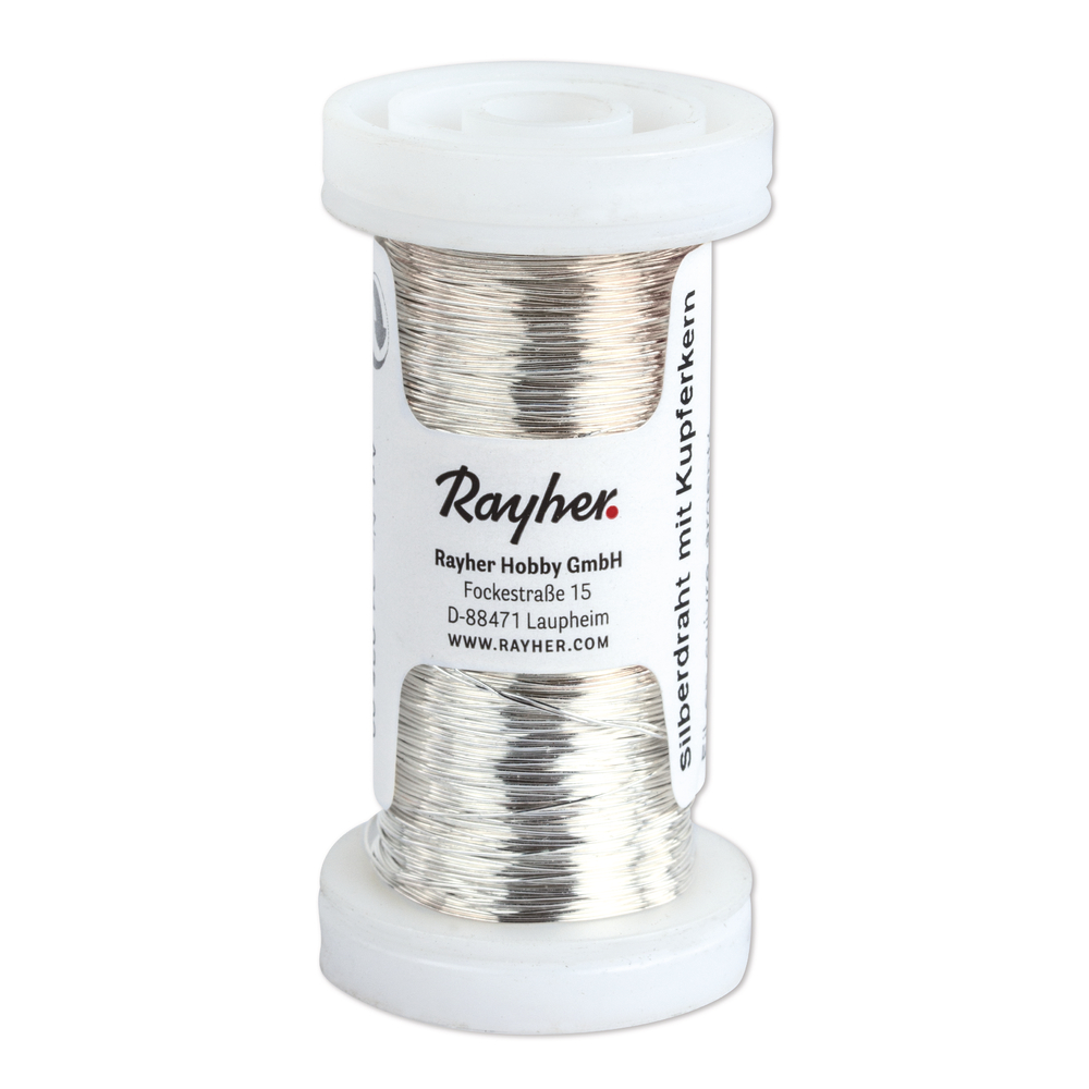 Rayher Kupferkern Silberdraht Basteldraht 0,3 mm silber 100 m - Image 3