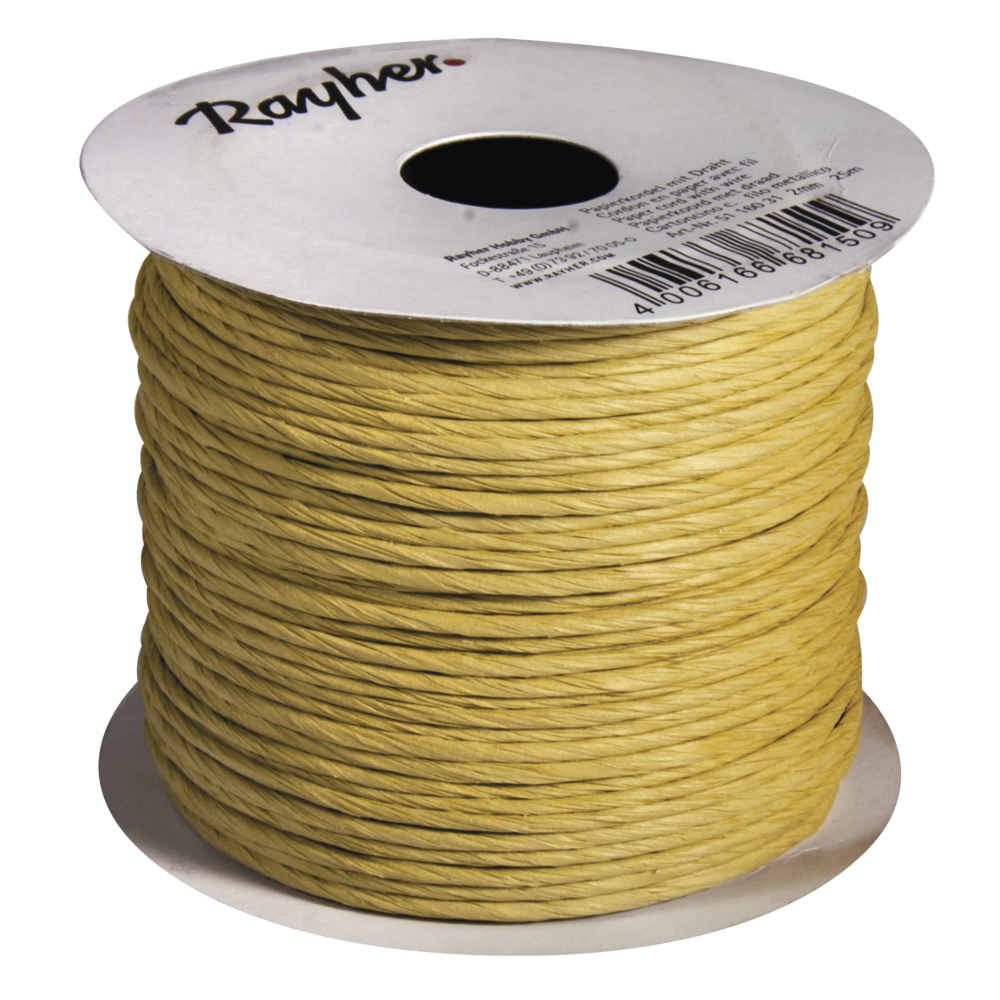Rayher® Rayher 5116031 Papierkordel Mit Draht, 2Mm Ø, Natur, Rolle 25M - Image 2