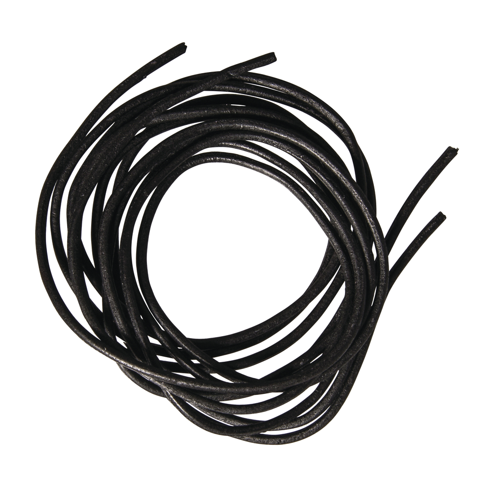 Rundriemen aus Rindleder, 2mm ø, schwarz