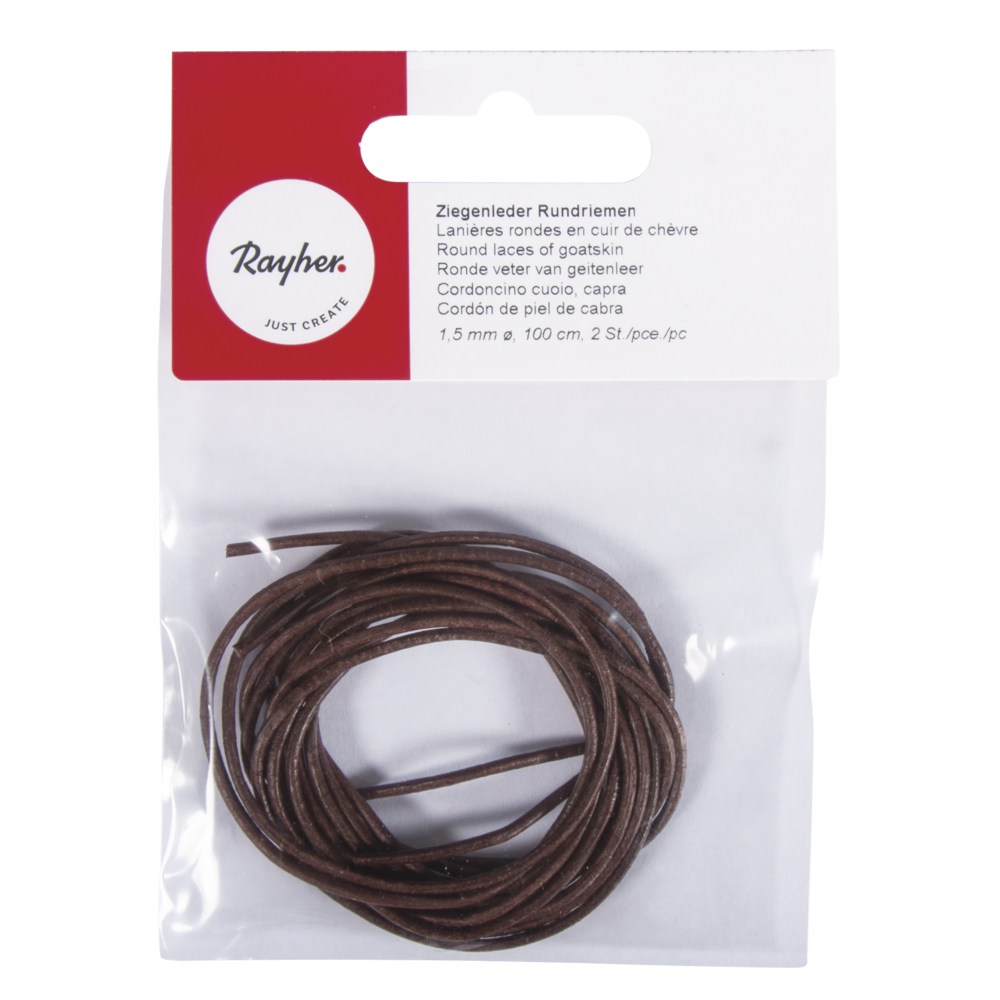 Rayher Braun Rundriemen Aus Ziegenleder Dunkel, 100Cm - Image 3