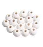 Holzperlen FSC 100%, poliert, 6mm ø, weiß