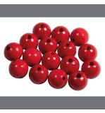 Holzperlen FSC 100%, poliert, 12mm ø, rot