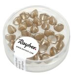 Glasperle-Dreikant, taupe-brown