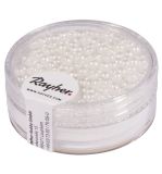 Rocailles waxed, white