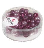 Rocailles-mix with big hole, with, 5.5mm, pink