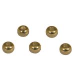 Rocailles metallic with big hol, 5.5mm ø, gold