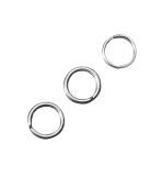 Jump ring, 8mm ø, platinum