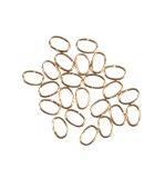 Jump ring, oval, 0.8mm ø, gold