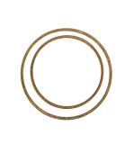 Set Metall-Flachringe, gold