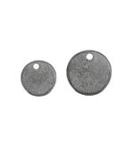 Set Metall-Anhänger Scheiben, silber