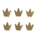 Metal beads Crown, gold