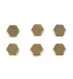 Metall Perlen Hexagon, gold