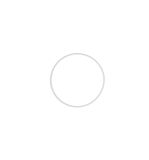 Metal rings, coated,  10cm ø, white