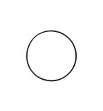 Metal rings, coated,  10cm ø, black