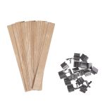 Holzdocht mit Metall Dochthalter