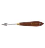 Metallic spatula with movable point