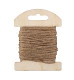Jutekordel auf Holzkarte, 1,5mm ø, sand