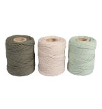 Macramé yarn, assorted, 1mm ø, eucalyptus