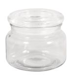 Storage jar with glass lid, 10cm ø