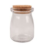 Glas Gefäß m. Kork Deckel, 5cm ø