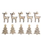 Small wood.shapes X-mas tree+deer
