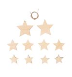 Decor.wood stars, FSC Mix Credit, sort.