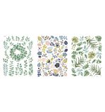 Transfer  Rub on  Botanical Flowers