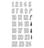 Clear Stamps - Zahlen 1-24 Zuckerstange