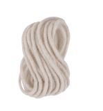 Wollkordel mit Jutekern, 5mm ø, weiß