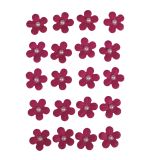 Deco sticker:paper blossoms w.semi-pearl, pink