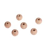 Raw-wood beads, 8mm ø