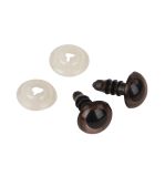 Kunststoff Sicherheitsaugen, 8mm ø, dunkelbraun