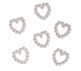 Plastic heart with pearls