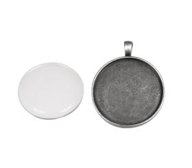 Metall- Fassung: Anhänger, 3,7cm ø