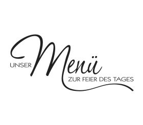 Stempel Menü zur Feier des Tages