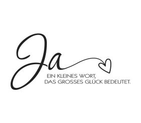 Stempel Ja, ein kleines Wort...