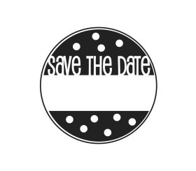 Stempel Save the Date , 3cm ø