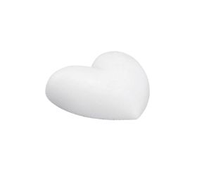 Styrofoam heart, 15 cm, flat