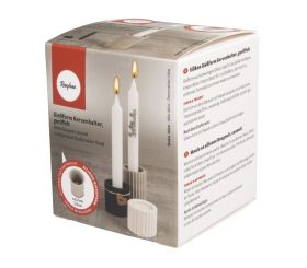Silikon Gießform Kerzenhalter geriffelt