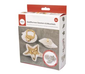 Silikon Gießformen Set Seestern+Muscheln