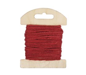 Jute cord on wood card, 1.5mm ø