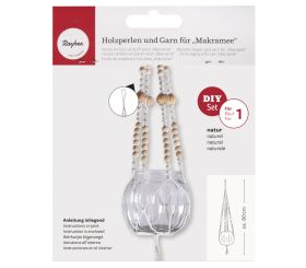 BP: Holzperlen und Garn f. Makramee