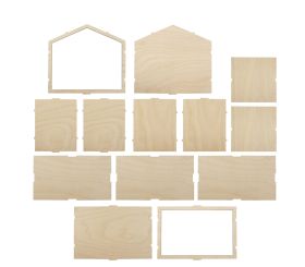 Wooden kit Mini building, FSC Mix Credit