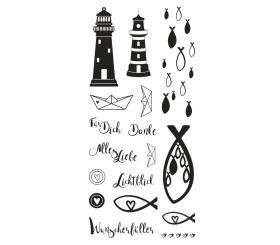 Clear Stamps - Fische, Leuchtturm&Co.
