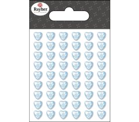 Rhinestone hearts, grounded, 6mm ø