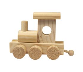 Wooden train, 10x4,5x7 cm