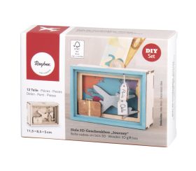 Holz 3D-Geschenkbox, FSC Mix Credit