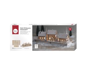 3Dwood kit Winter village,FSC Mix Credit
