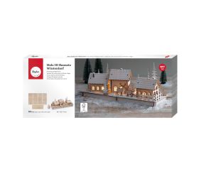 3Dwood kit Winter village,FSC Mix Credit